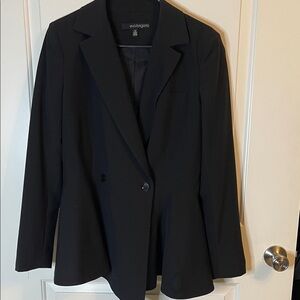 Black Women's Blazer, flowy bottom, size 12, P2P 21”